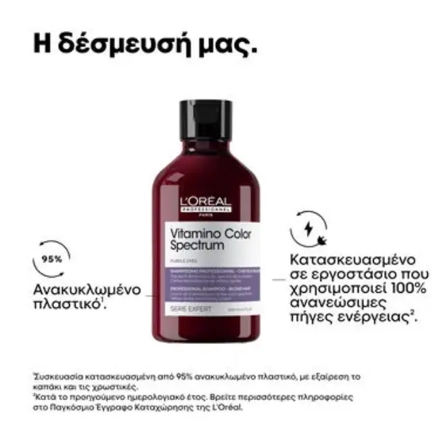 Serie Expert Vitamino Color Spectrum Σαμπουάν Με Μωβ Χρωστικές Για Ξανθά Μαλλιά 300ml 3
