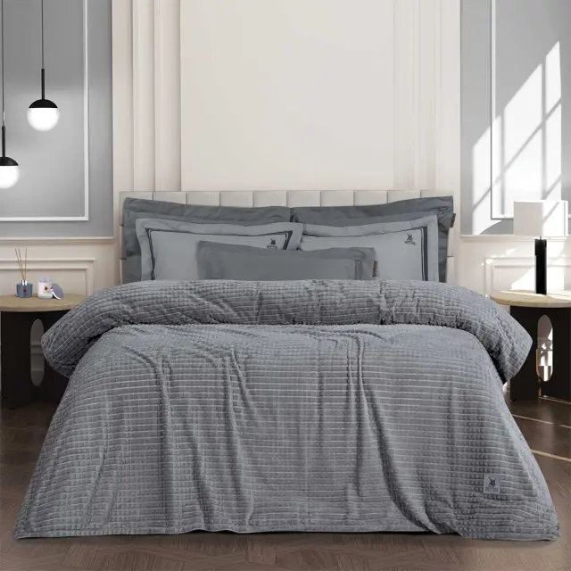 Κουβέρτα fleece grey 220x240cm γκρι Greenwich Polo Club 3450