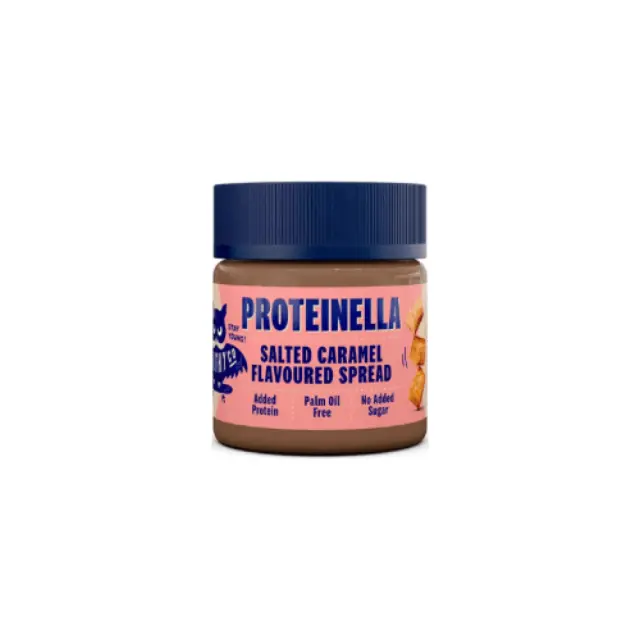 HealthyCo Proteinella Salted Caramel Άλειμμα Αλατισμένης Καραμέλας με Έξτρα Πρωτεΐνη Χωρίς Προσθήκη Ζάχαρης, 360gr