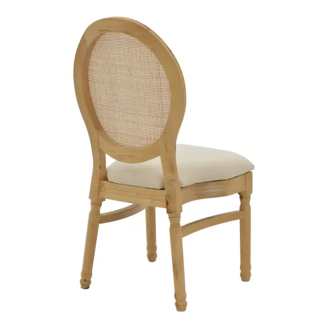 Καρέκλα Canco pakoworld φυσικό rubberwood-φυσικό rattan 50x55x98εκ 2