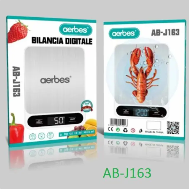 AB-J163 Ψηφιακή Ζυγαριά Κουζίνας 1gr/5kg Λευκή 3
