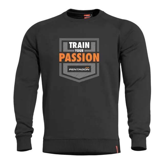 Pentagon Hawk Sweater TP-Μπλούζα Φούτερ για Καθημερινή Χρήση - 01-Black-Μαύρο