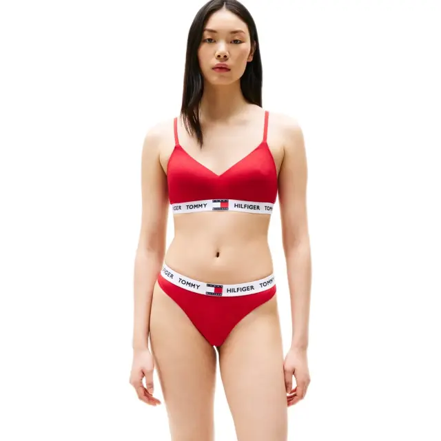 Tommy Hilfiger Γυναικείο Μπουστάκι Heritage Padded Push-Up Bralette, Χρώμα Primary Red 2