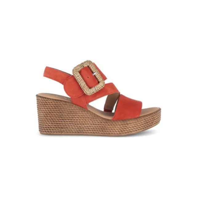Gabor Πέδιλα Γυναικείο δέρμα Nubuck Κόκκινο GAB/84771 15-CHILLI - 35
