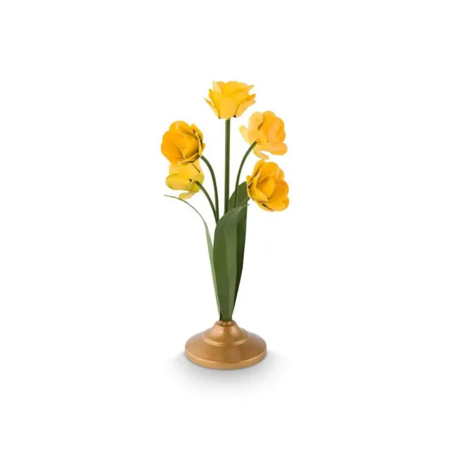 Pip Studio Μεταλλικό Κηροπήγιο / Metal Candle Holder: Yellow Flower (27,5cm)