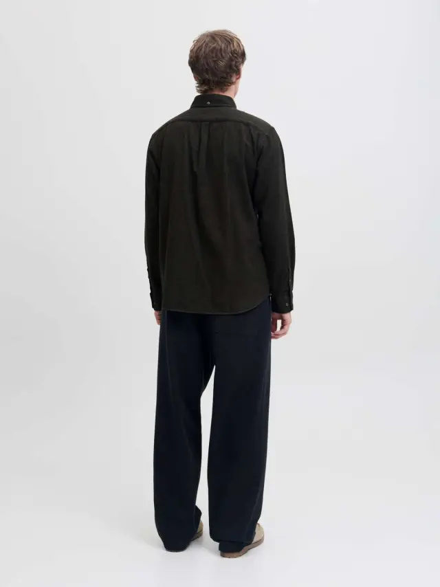 JPRBLUBARKLEY FLANNEL X-MAS L/S SHIRT CH Olive Night 2