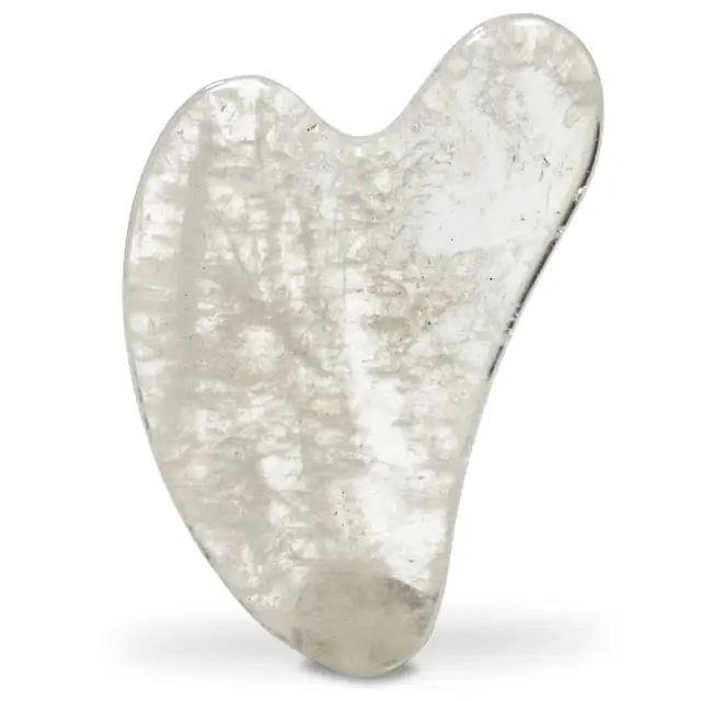 Πέτρα Διαυγής Χαλαζίας (Rock crystal) για Μασάζ Προσώπου Massage Stone Gua Sha Clear