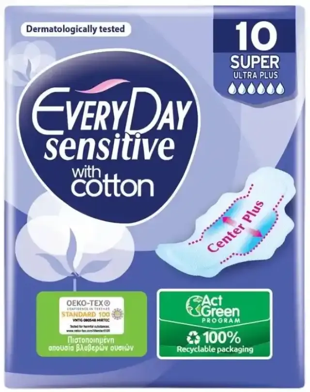 Every Day Ultra Plus Super Fresh Σερβιέτες με Φτερά 10τμχ