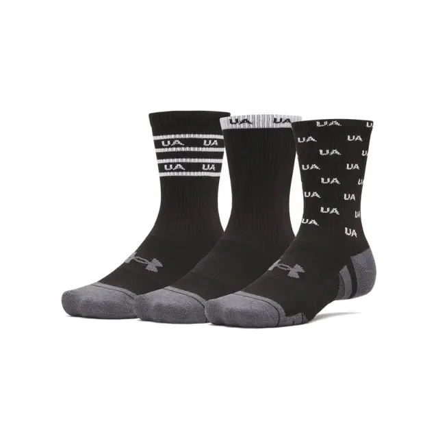 Under Armour Perf Tech (3Pair) (1379515-004) - Λευκό-Μαύρο