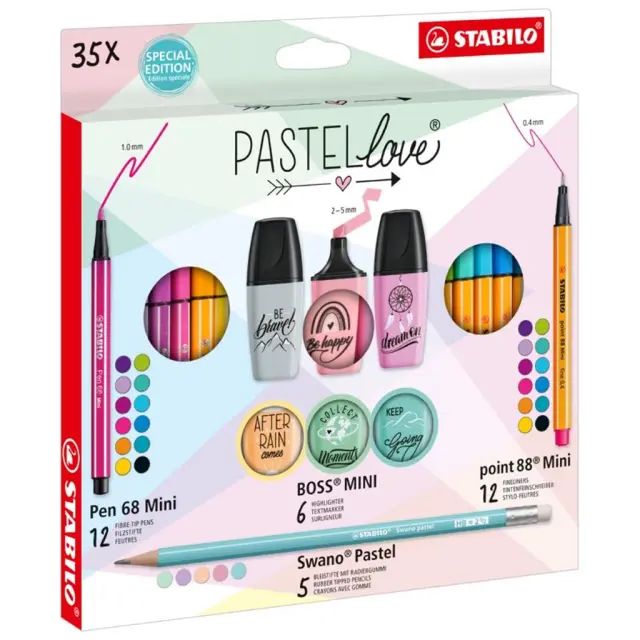Set Stabilo Pastel Love 35 Τεμ (Mini 68,88 Boss, Pencil)/ 128077059 (Stabilo)