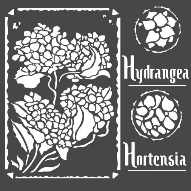 Στένσιλ Stamperia Mix Media - 18x18cm - Hortensia Frames