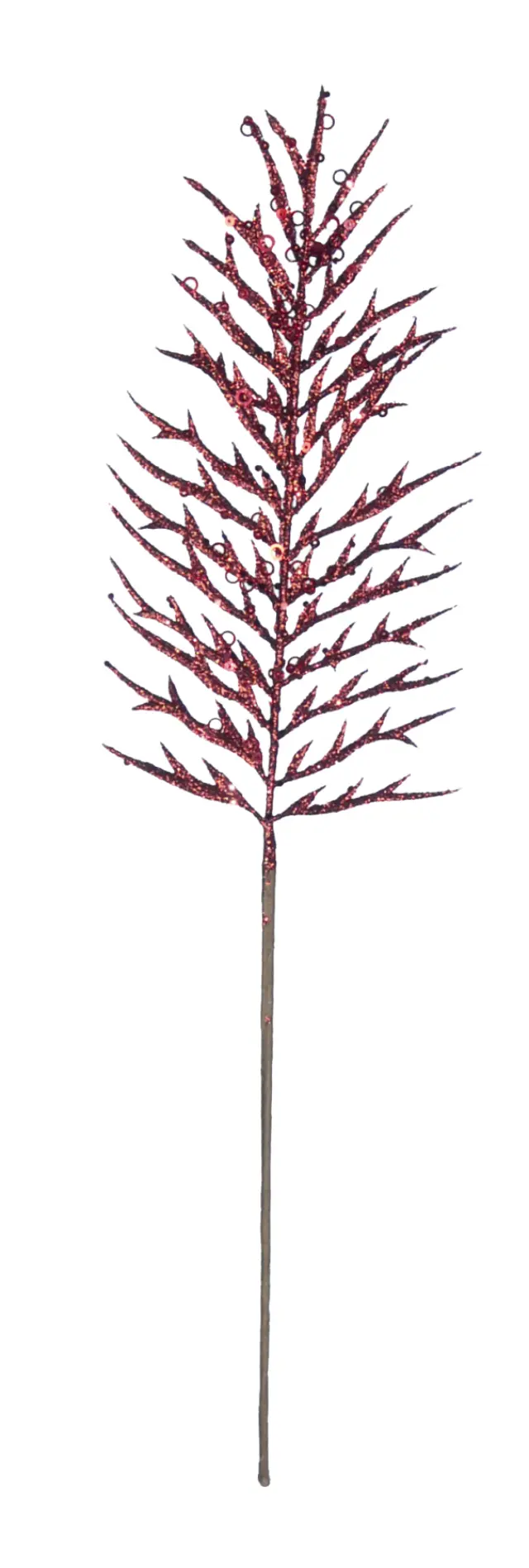 Χριστουγεννιάτικο Κλαδί Φτέρη Βυσσινί 56cm