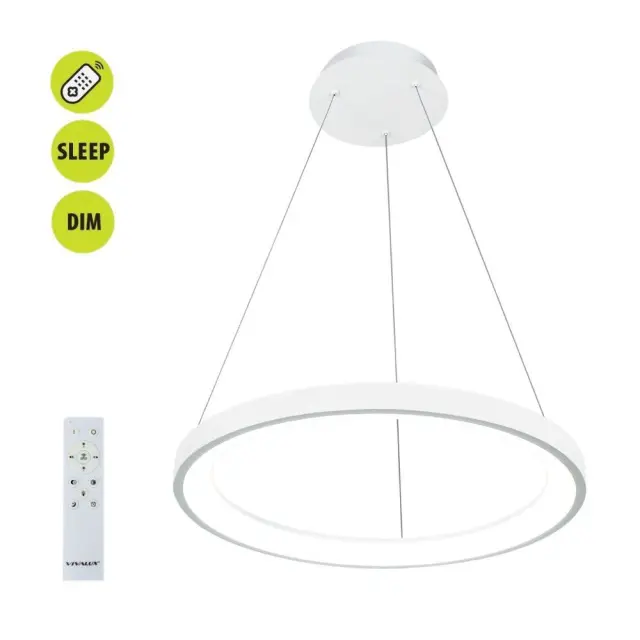 LED Φωτιστικό Οροφής Κρεμαστό ALEXA-P Φ50cm 55Watt CCT Λευκό VIV005255 2