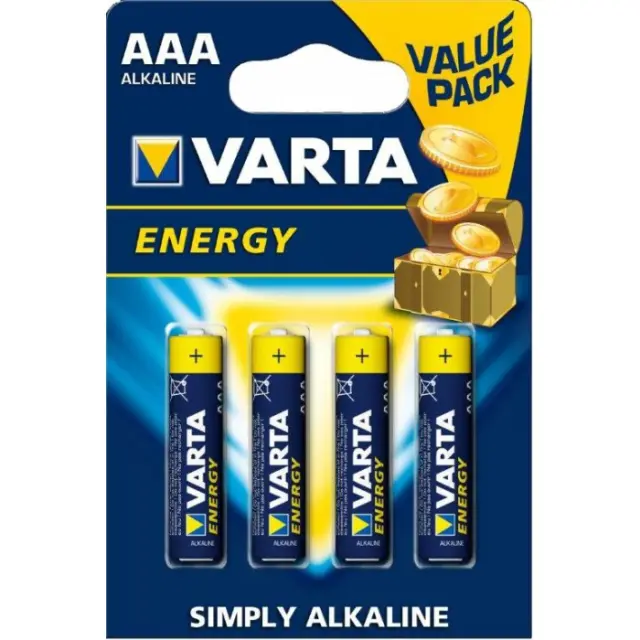 Μπαταρία Simply Alkaline Varta Energy AAA LR03 (4 τεμ.) N25775