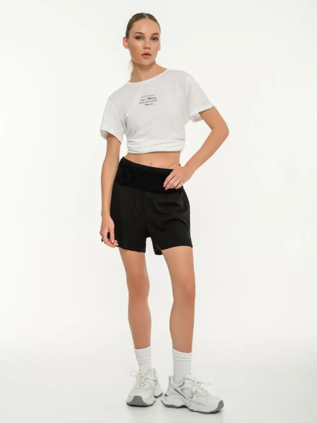 Body Talk Woven Shorts Black 1261-906905 - XL