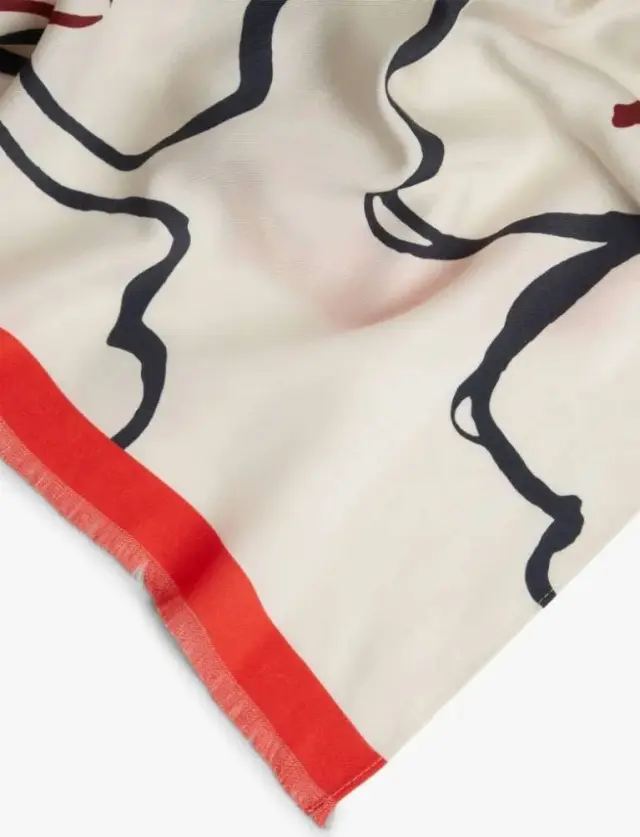 Tommy Hilfiger Γυναικείο Μεγάλο Φουλάρι Multi Floral Monogram Πολύχρωμο 2