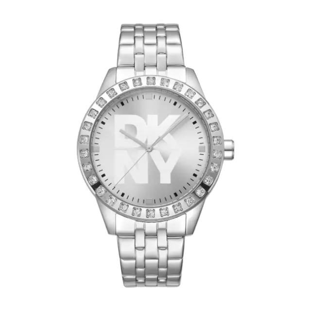 DKNY Parsons Glitz, Women's Watch, Silver Stainless Steel Bracelet DK1L059M0035