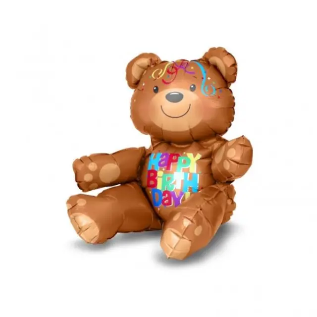 Μπαλόνι Φοιλ Σχήμα Happy Birthday Sitting Bear