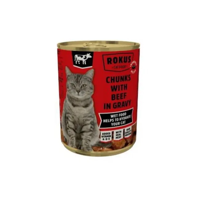 Rokus Κονσέρβα Γάτας με Μοσχάρι 415gr