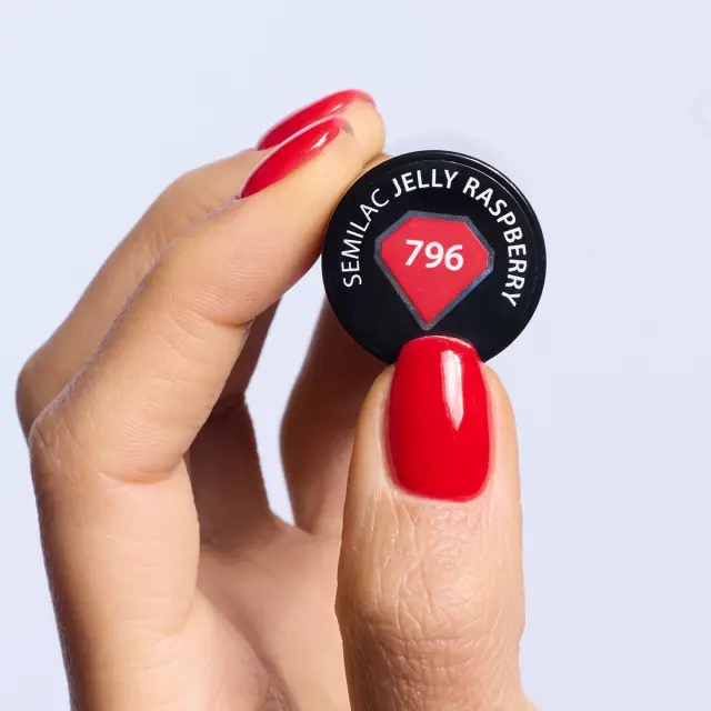Semilac Ημιμόνιμο Βερνίκι 796 Jelly Raspberry 7ml 2