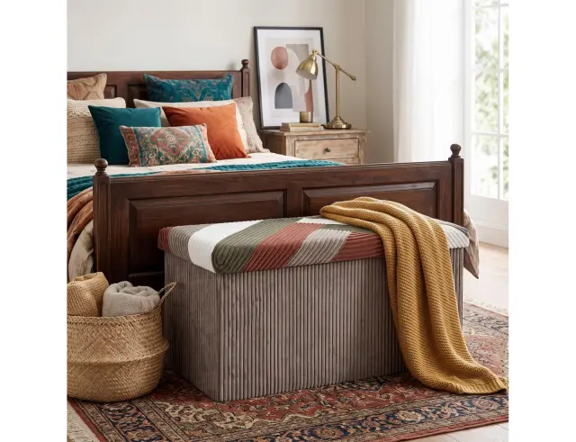 Ταμπουρέ Scott Home Deco Factory με αποθηκευτικό χώρο και διαστάσεις 76x38x38cm HD0551