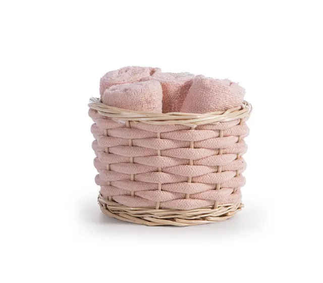NEF-NEF ΚΑΛΑΘΑΚΙ BORRA ΜΕ ΛΑΒΕΤΕΣ ΣΕΤ 5ΤΜΧ NEF-NEF HOMEWARE, 100% ΒΑΜΒΑΚΙ - PEACH (037177)
