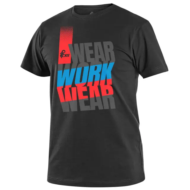 T-Shirt Ανδρικό Ελαστικό CXS Workwear black-blue-red - 2XL