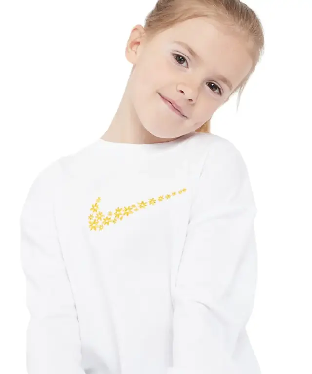 Nike - Παιδική Μπλούζα Daisy Crew 36J045-100 Λευκό - 4 ετών 2
