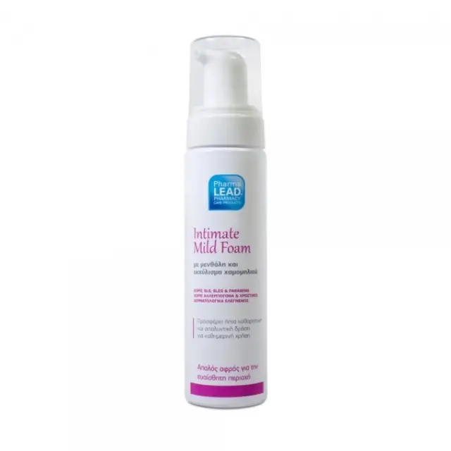 Pharmalead Intimate Mild Foam Αφρός Καθαρισμού για την ευαίσθητη περιοχή με Μενθόλη + Εκχύλισμα Χαμομηλιού ,200ml