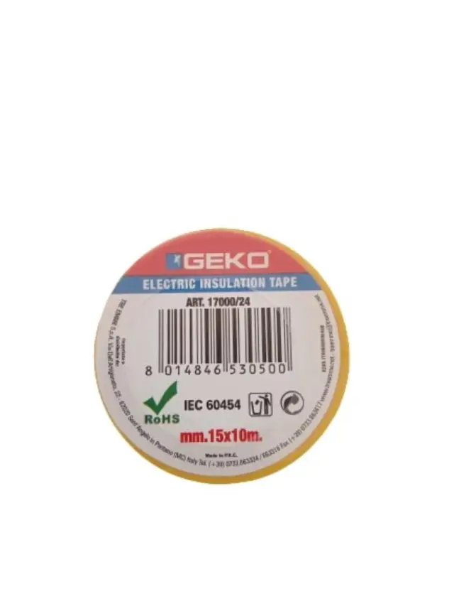 Insulating tape 15x10m YELLOW 17000/24 GEKO