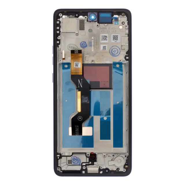 Motorola G86 LCD Display + Touch Unit + Front Cover Black (Spellbound) (Service Pack) 2