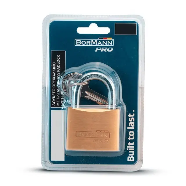 Bormann Pro BLK1006 Λουκέτο ορειχάλκινο 60mm με κλειδί ορειχάλκινο(051091) 2