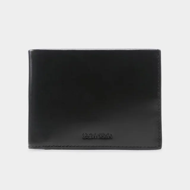 Calvin Klein - Ανδρικό Δερμάτινο Πορτοφόλι Ck Median Trifold 10Cc W/Coin K50K510301-BAX Μαύρο