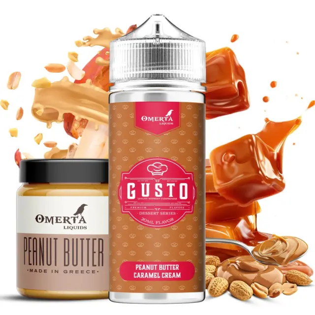 Peanut Butter Caramel 20ml (120ml) – Gusto by Omerta