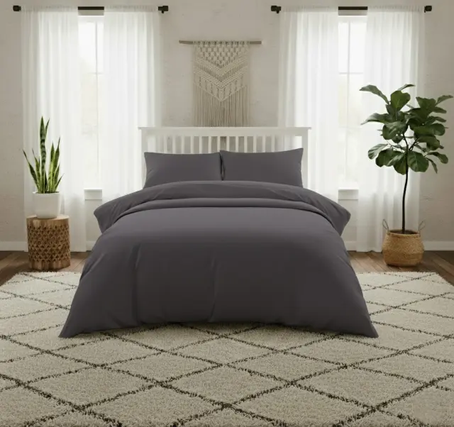 Σεντόνι Υπέρδιπλο 160x200+35 Melinen Lavish Satin Dark Grey Με Λάστιχο100% Βαμβακοσατέν