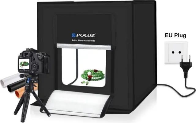 Puluz Photo Box Photo Box with LED Light Φωτιζόμενο με Πολλαπλά Backround 40x40x40cm 3