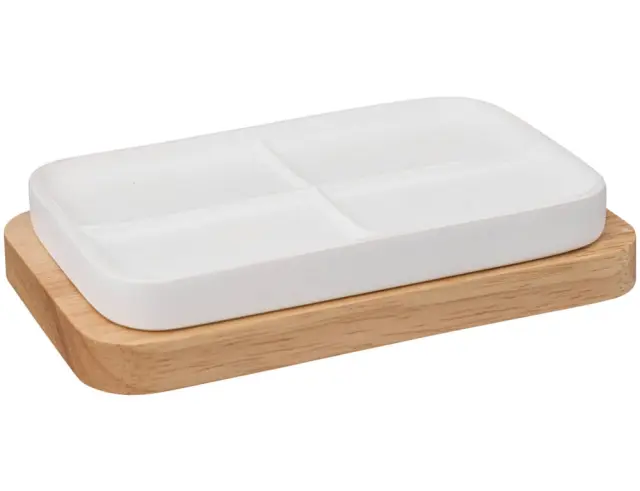 Θήκη για σαπούνι 5Five με διαστάσεις 13.2x8.6x2.7cm - Λευκή 174611A