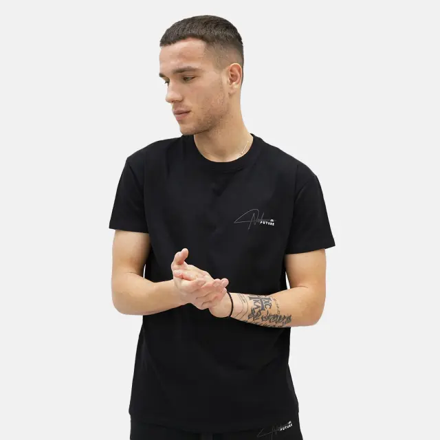 T-shirt Noshame® Μαύρο με τύπωμα - 122410 - XXL
