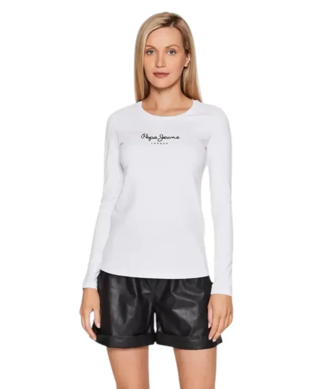 Pepe Jeans - Γυναικεία Μπλούζα Long Sleeve New Virginia Ssn PL505203-800 Λευκό