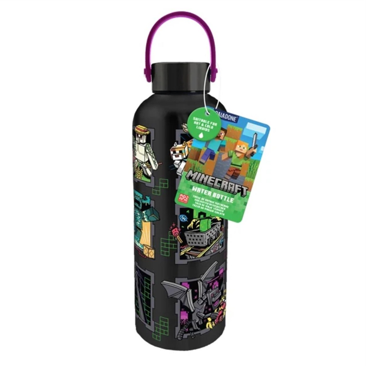 Παγούρι MINECRAFT - Mascots - Metal Water Bottle with Carry Loop - 500ml PP15878MCF