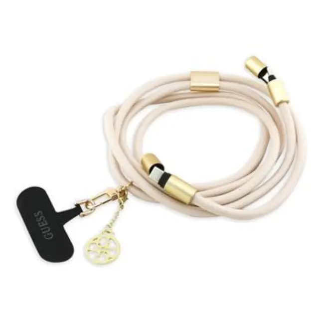 Guess Crossbody Strap 4G Charm whit Charging Cable USB-C/USB-C Beige