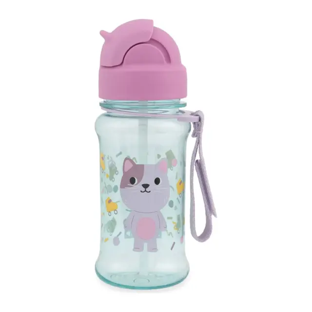 Skip Hop Besties Squad Tritan Παγούρι με Καλαμάκι 355ml Cat Pink