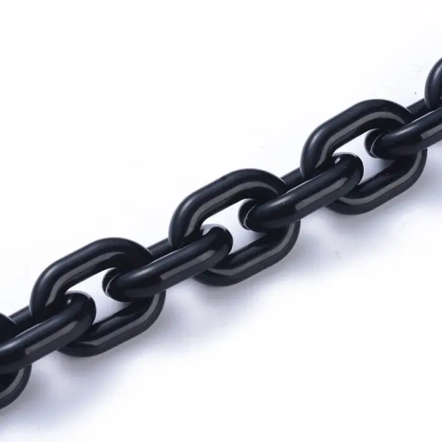 Αλυσίδα Ακρυλική 19x4x4mm - Black - 1m
