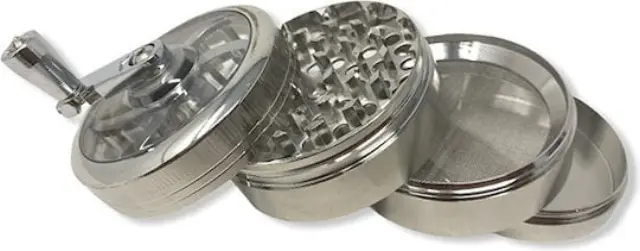 Μεταλλικός Μύλος Grinder Τρίφτης Καπνού 55mm 4 PARTS 2