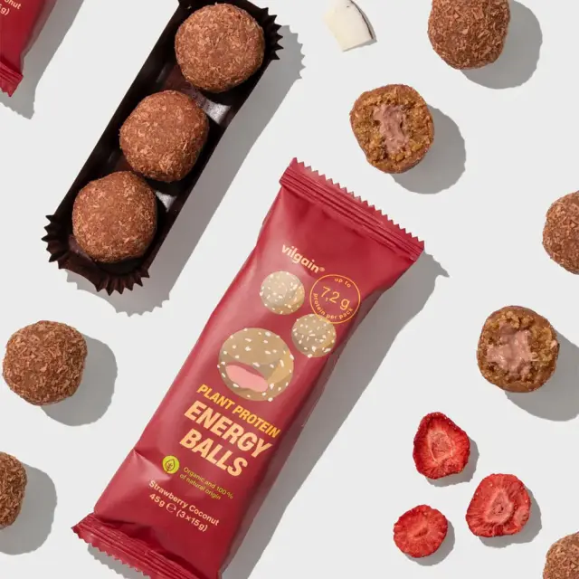 Vilgain Plant Protein Energy Balls BIO Strawberry Coconut 3