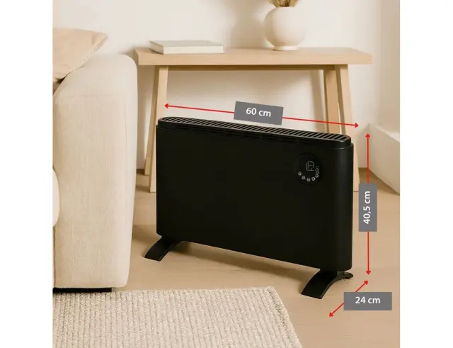Θερμοπομπός ALPINA Digital Convection Heater με ισχύ 2000 W και 3 επίπεδο θέρμανσης - Black 2