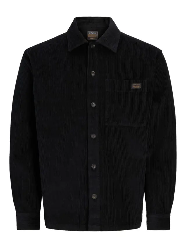 JJZAC CORDUROY OVERSHIRT LS - Black
