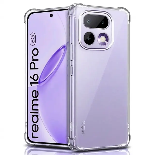 Techsuit - Shockproof Clear Silicone - Realme 16 Pro - Clear