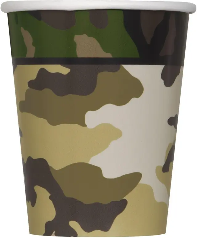 Ποτήρια χάρτινα Military - Παραλλαγή / 8 τεμ