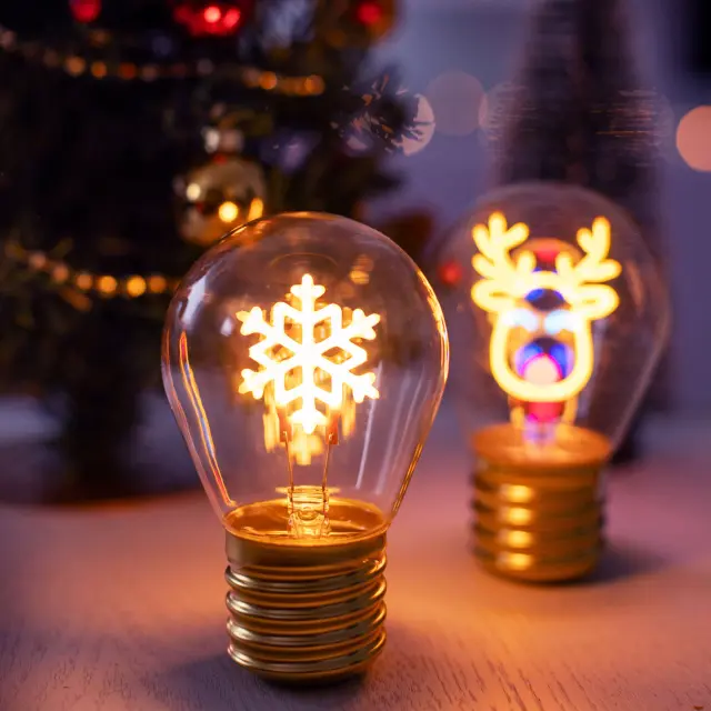 Legami Light-Bulb Shaped Table Lamp Snowflake / CLB0003 (Legami) 3